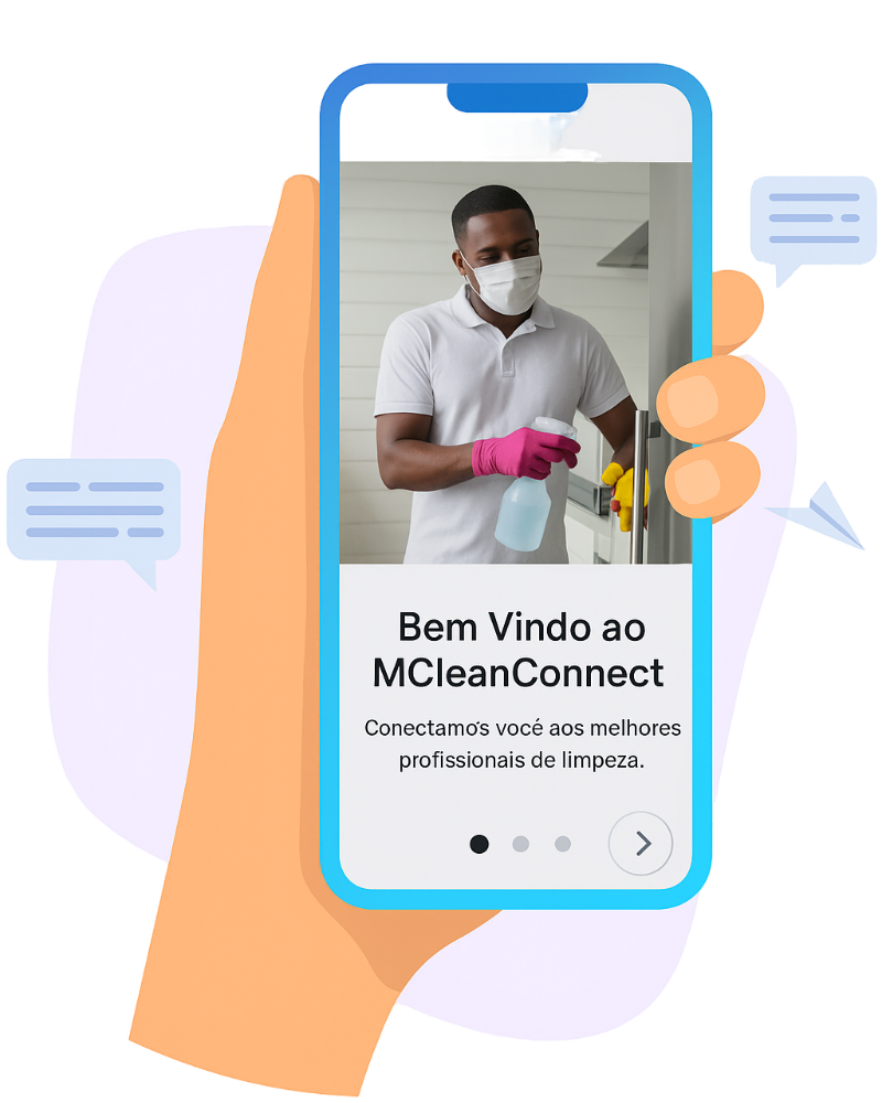 Aplicativo MCLEANCONNECT em destaque